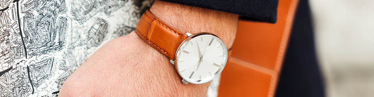 bracelet de montre en crocodile