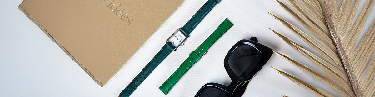 bracelet montre 100% cuir et interchangeable