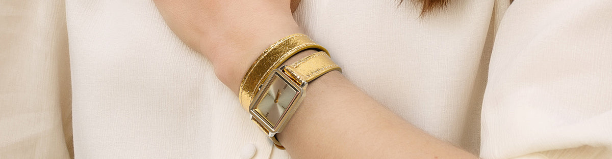 bracelet montre cuir végan