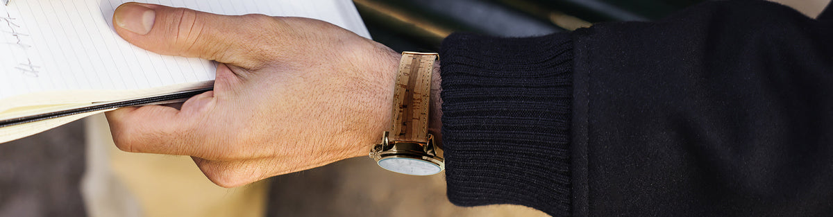 bracelet montre cuir végan