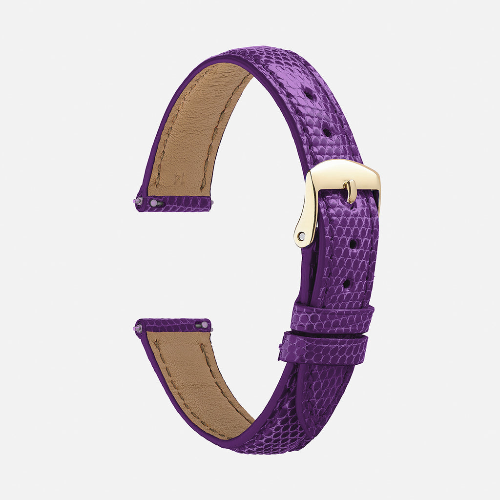 bracelet montre lezard violet 12mm