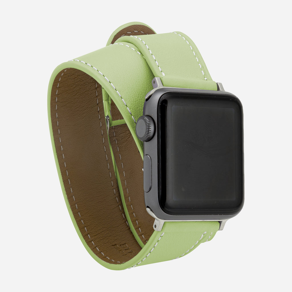 Bracelet Apple Watch double tour vert
