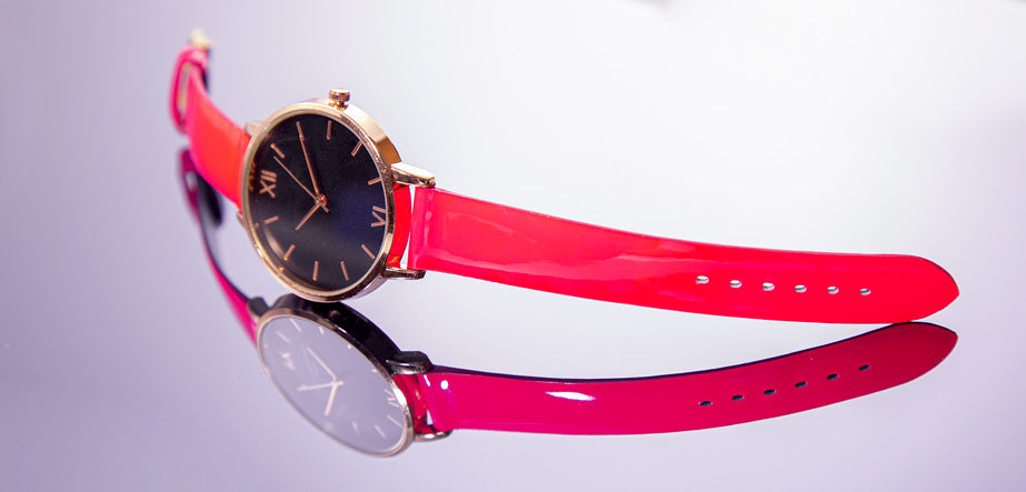 Bracelets de montre rose cuir Maison Fèvre