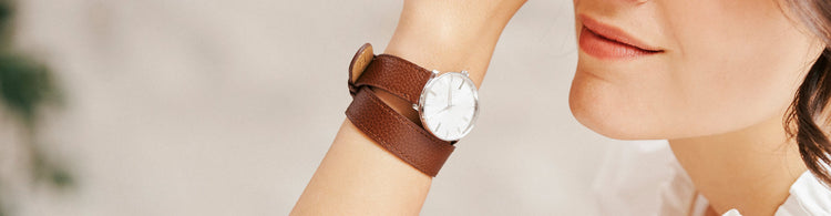 Montre double bracelet femme double tour