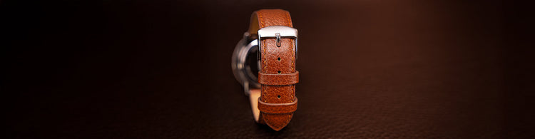 bracelet montre cuir marron