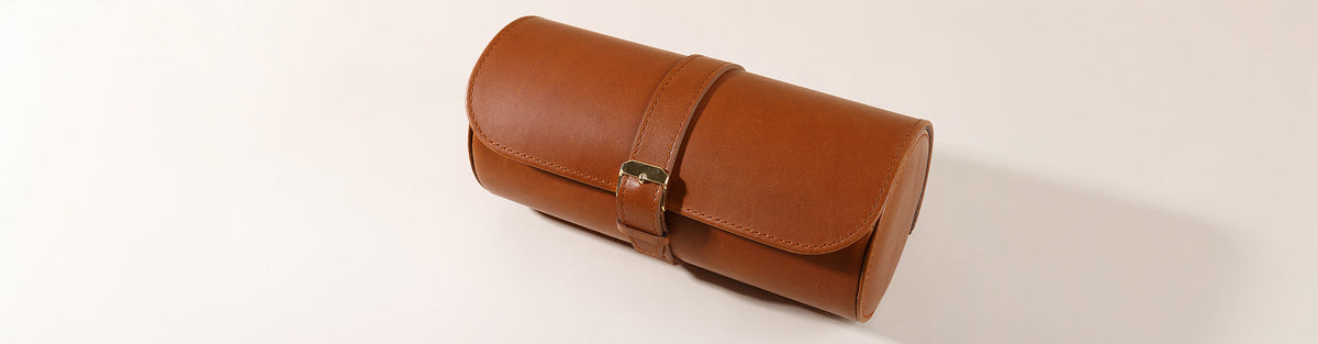 Pochette pour montre en cuir