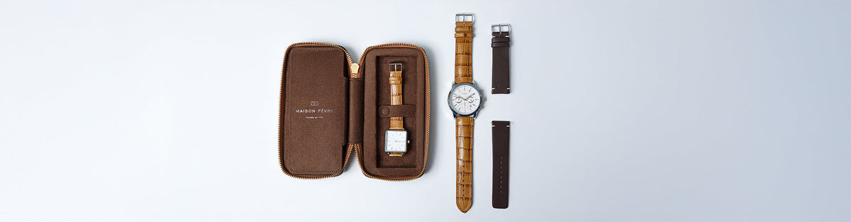 boîte et marmotte pour ranger les montres