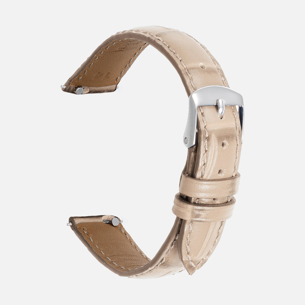 bracelet en cuir montre pour femme beige