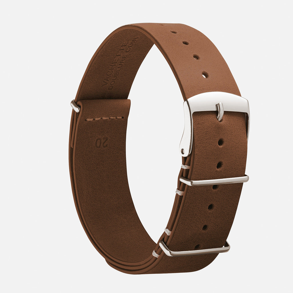 Bracelet De Montre Aviateur Laco En Cuir Noir - 18 Mm De Largeur, 18.5 Cm De Longueur | Rivets Décoratifs | Fabriqué En Allemagne