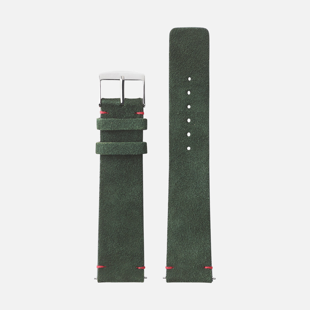bracelet montre cuir vintage vert
