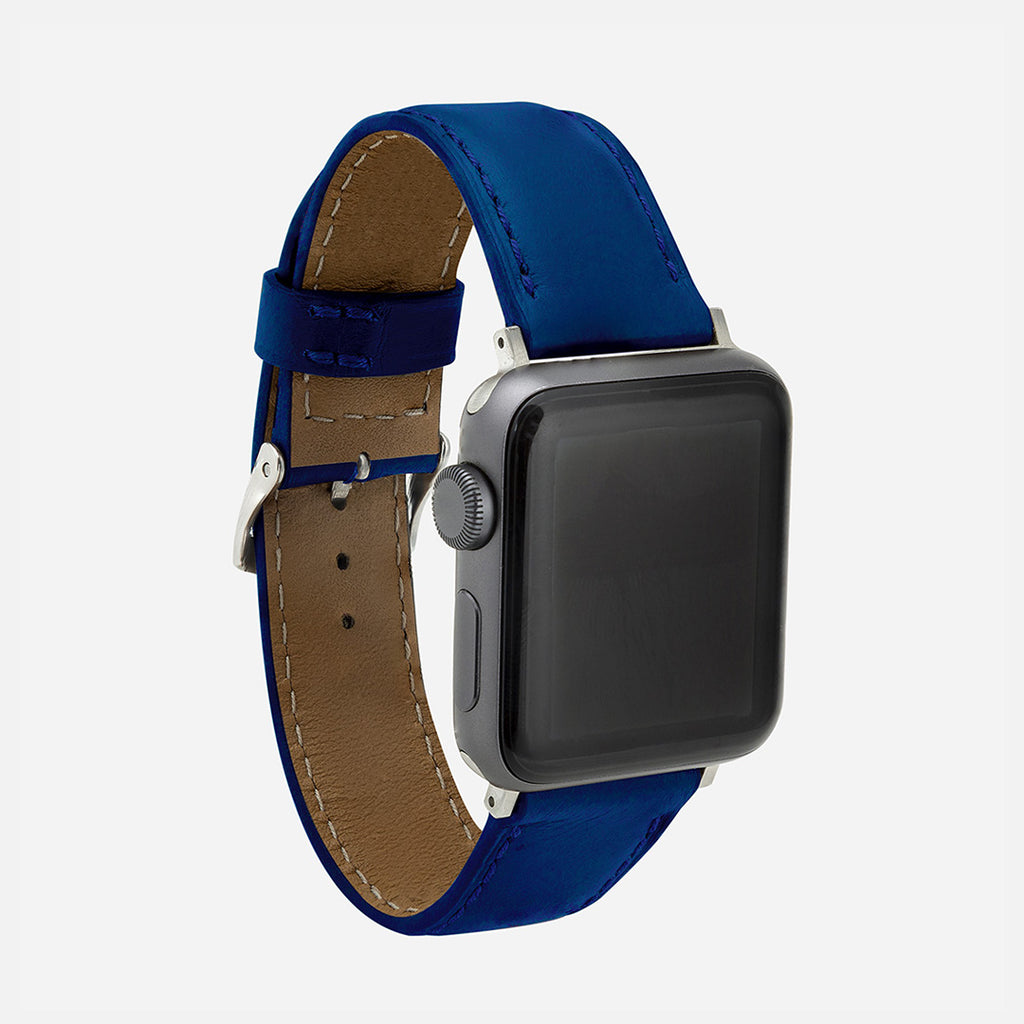 bracelet Apple Watch luxe pour femme bleu