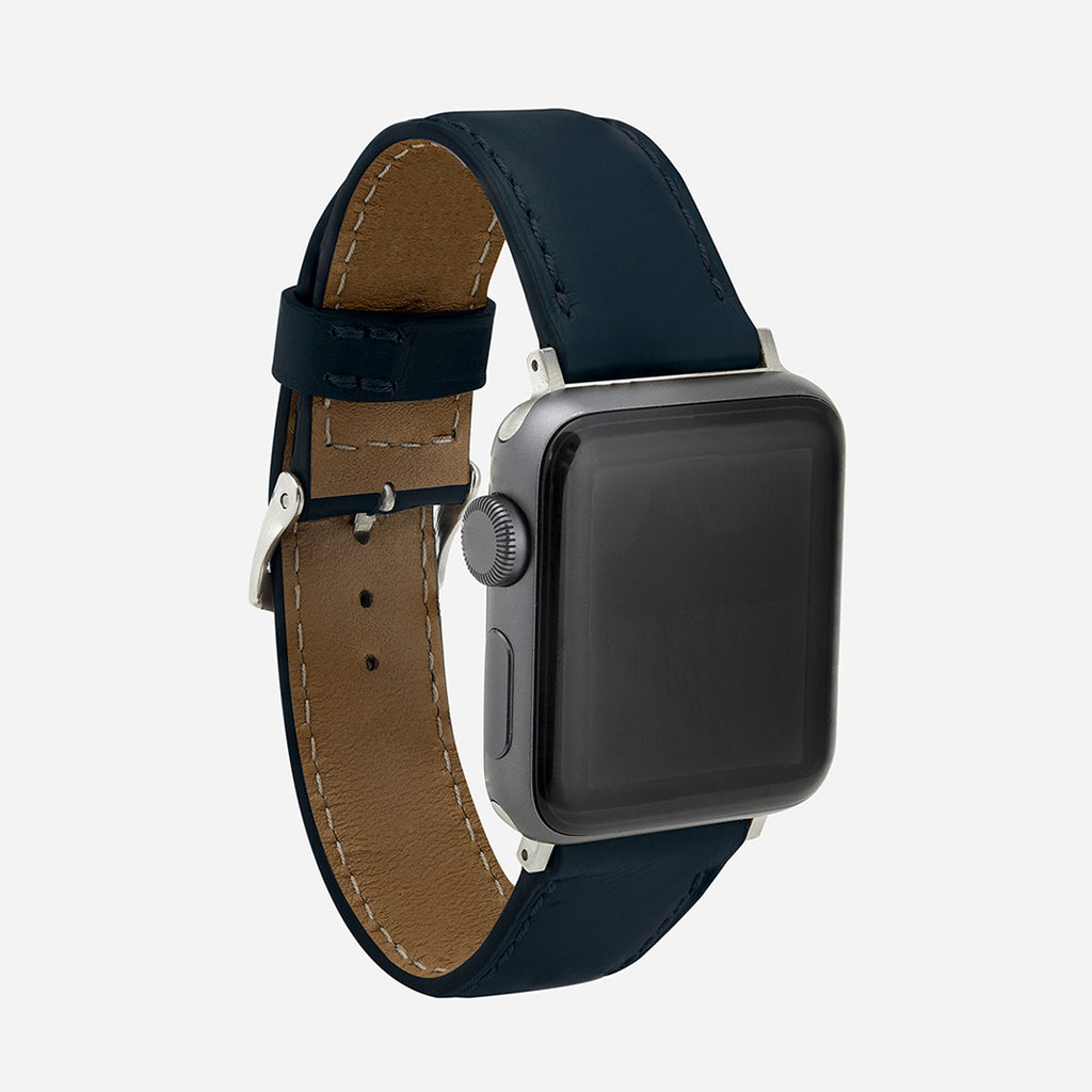 bracelet Apple Watch luxe pour femme bleu marine