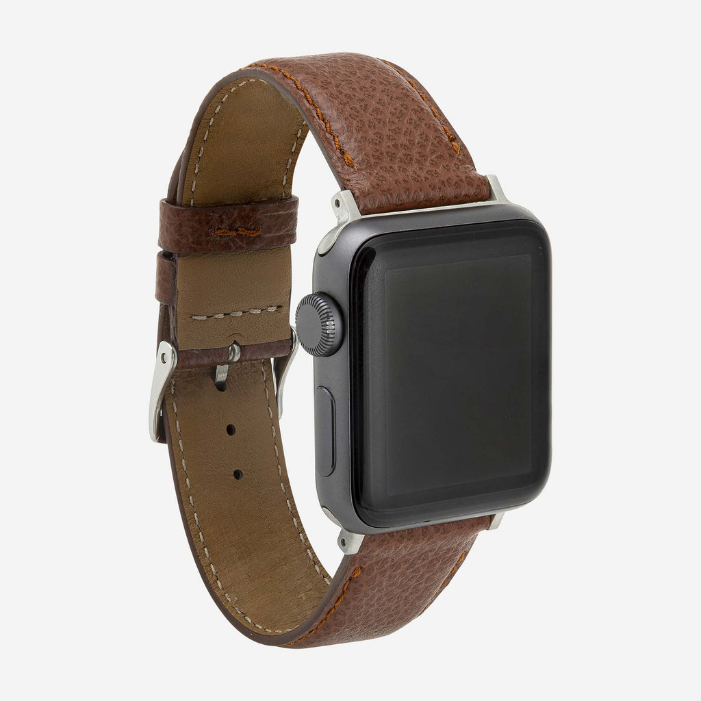 bracelet montre Apple homme marron