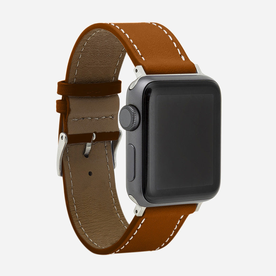 bracelet de montre Apple femme marron