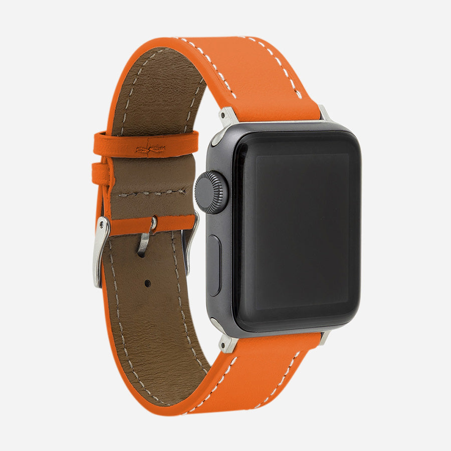 bracelet de montre Apple femme orange