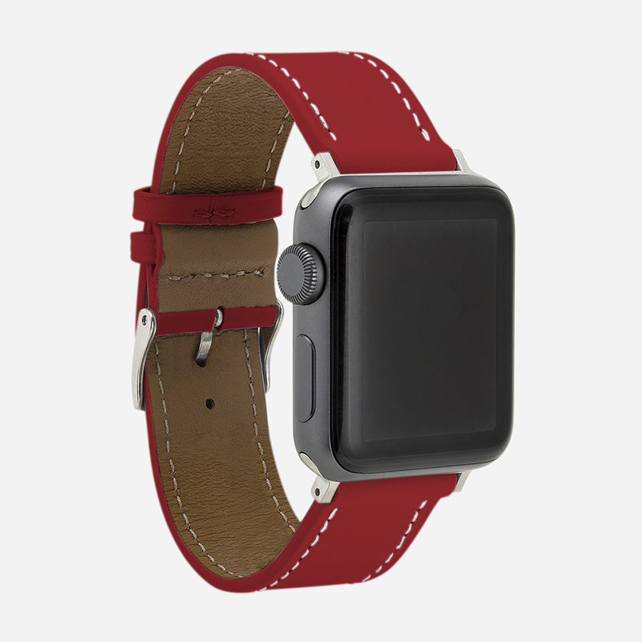 bracelet de montre rouge Apple femme