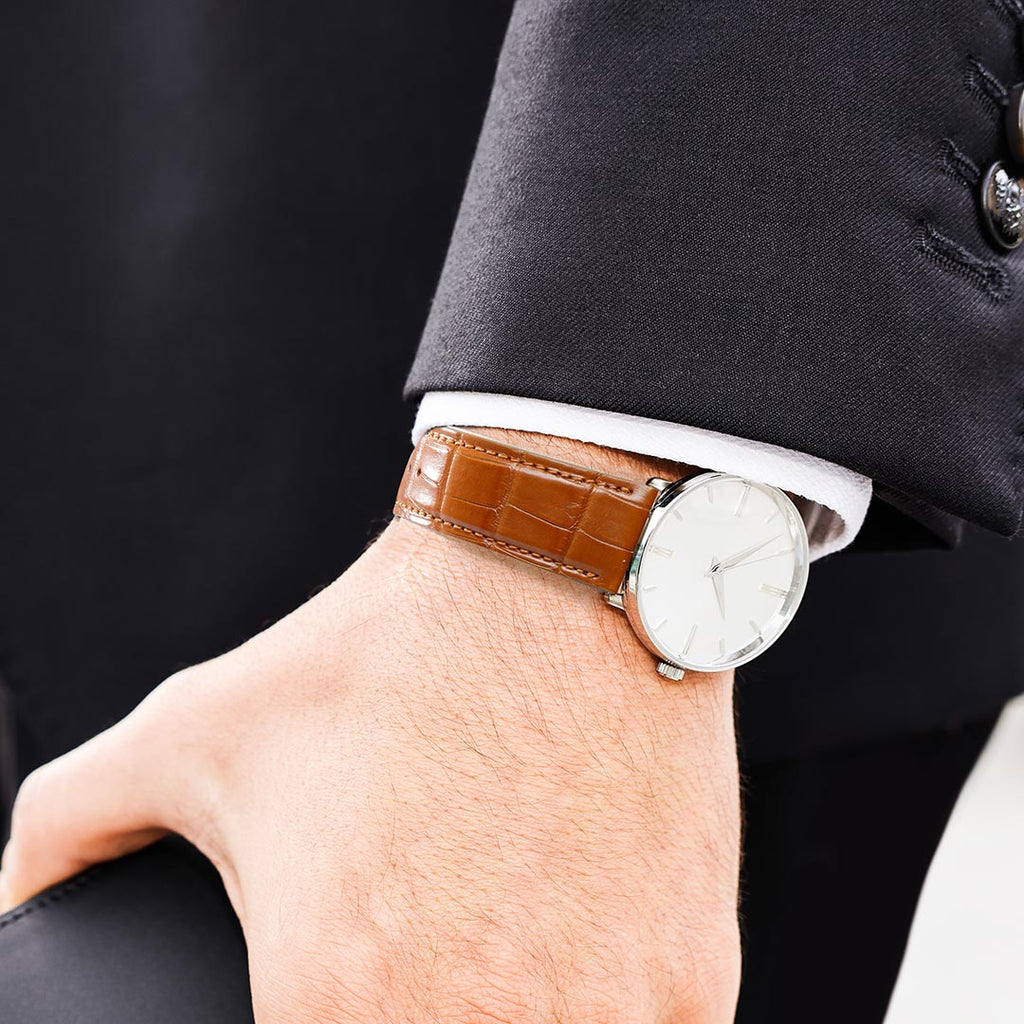 bracelet de montre crocodile pour homme 
