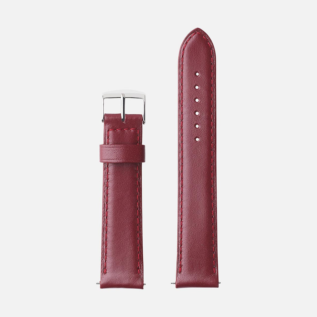 Bracelet montre cuir Le Lisse  Bordeaux 22 mm Maison Fèvre