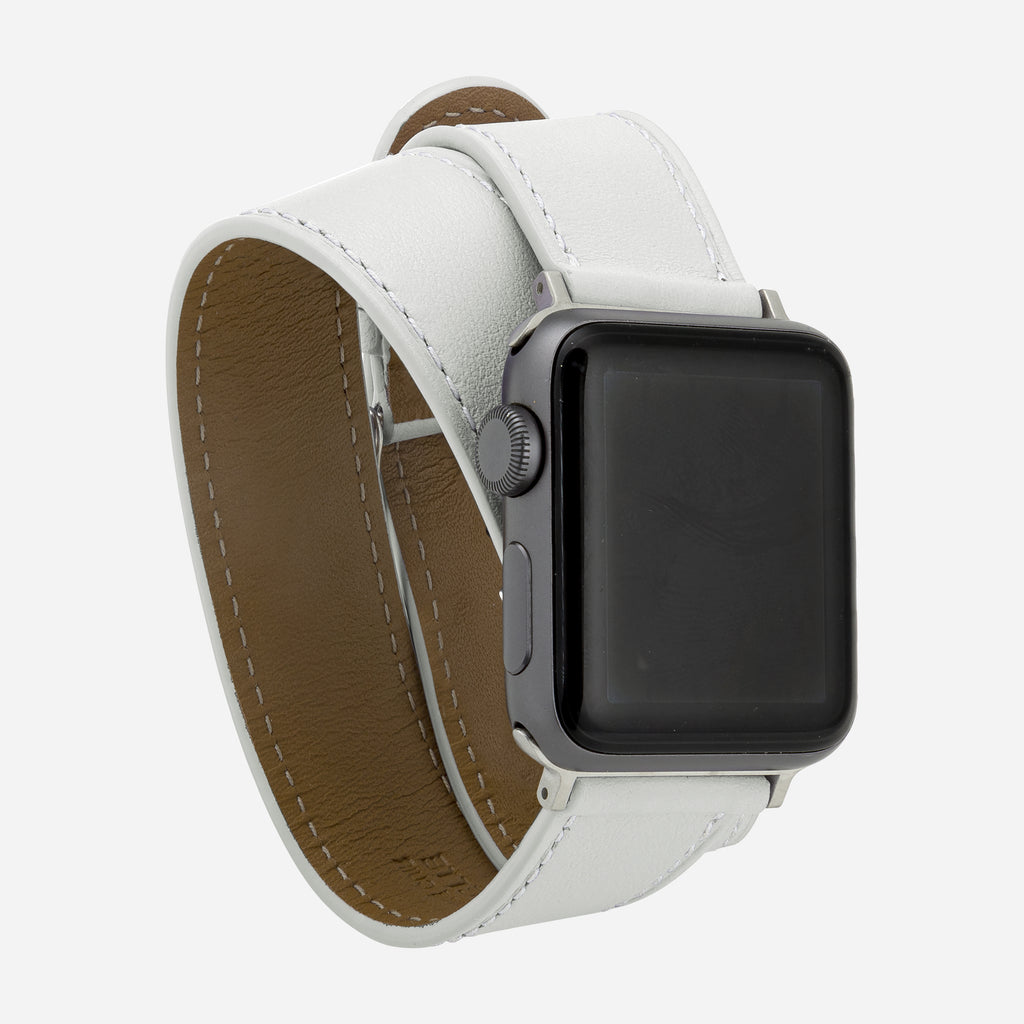 Bracelet double tour blanc Apple tendance