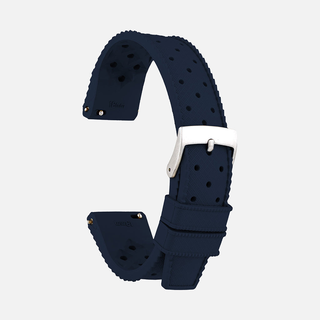 Longines bracelet en caoutchouc marine