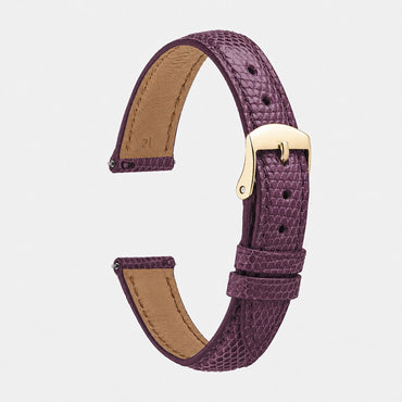 bracelet montre en cuir vintage de lézard