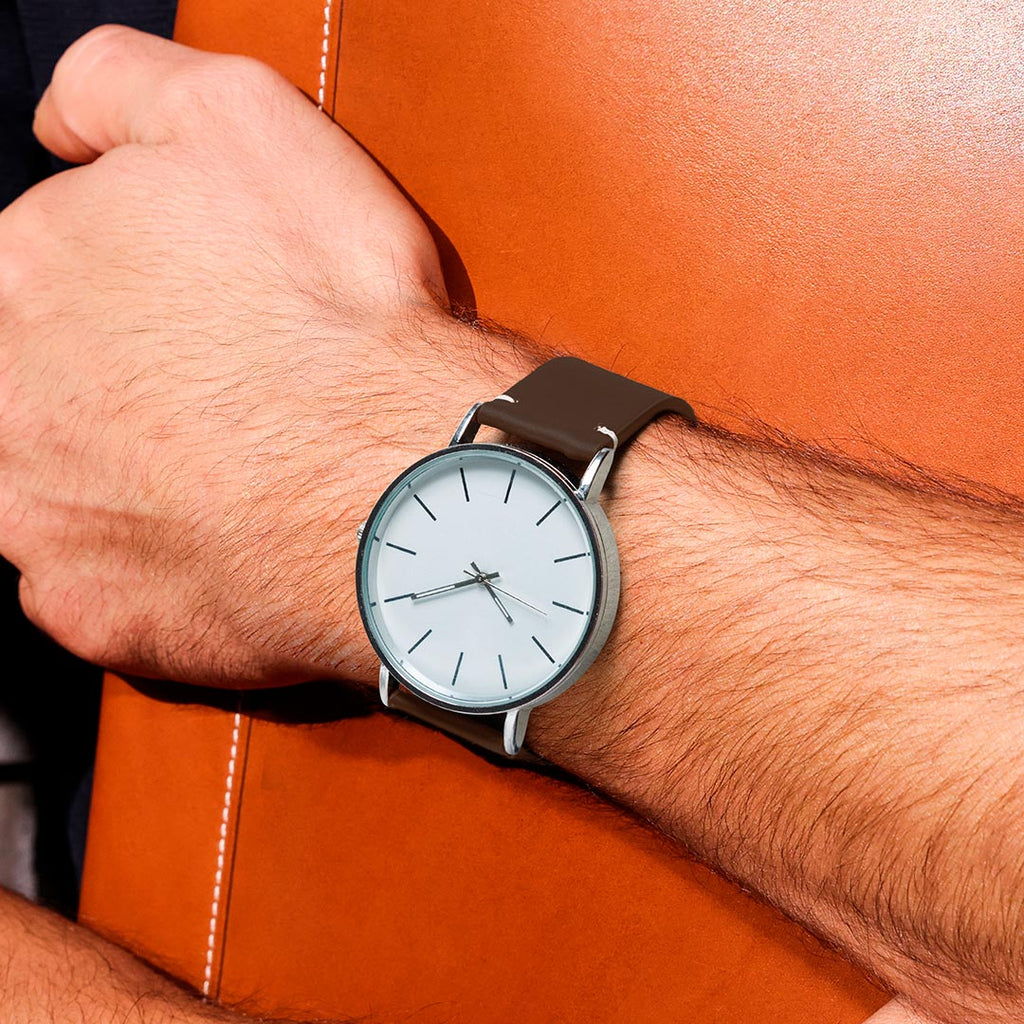 bracelet de montre cuir de veau marron homme m