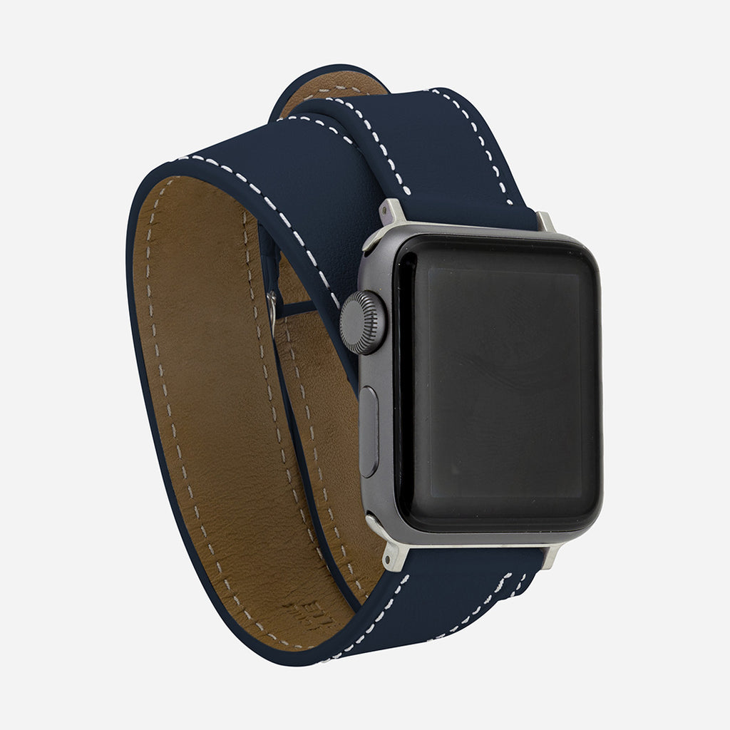 bracelet de montre bleu marine pour Apple