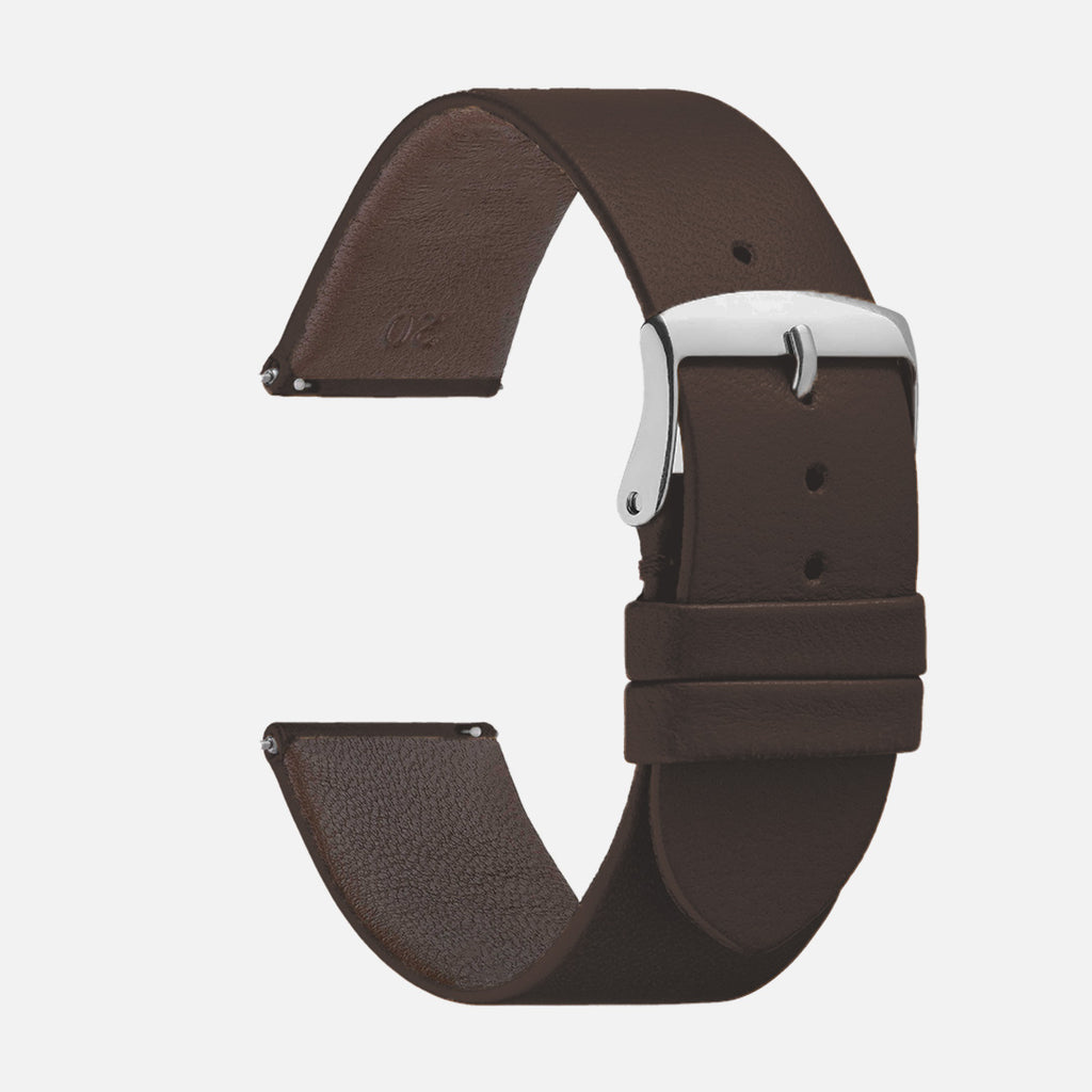 bracelet montre 22mm marron foncé