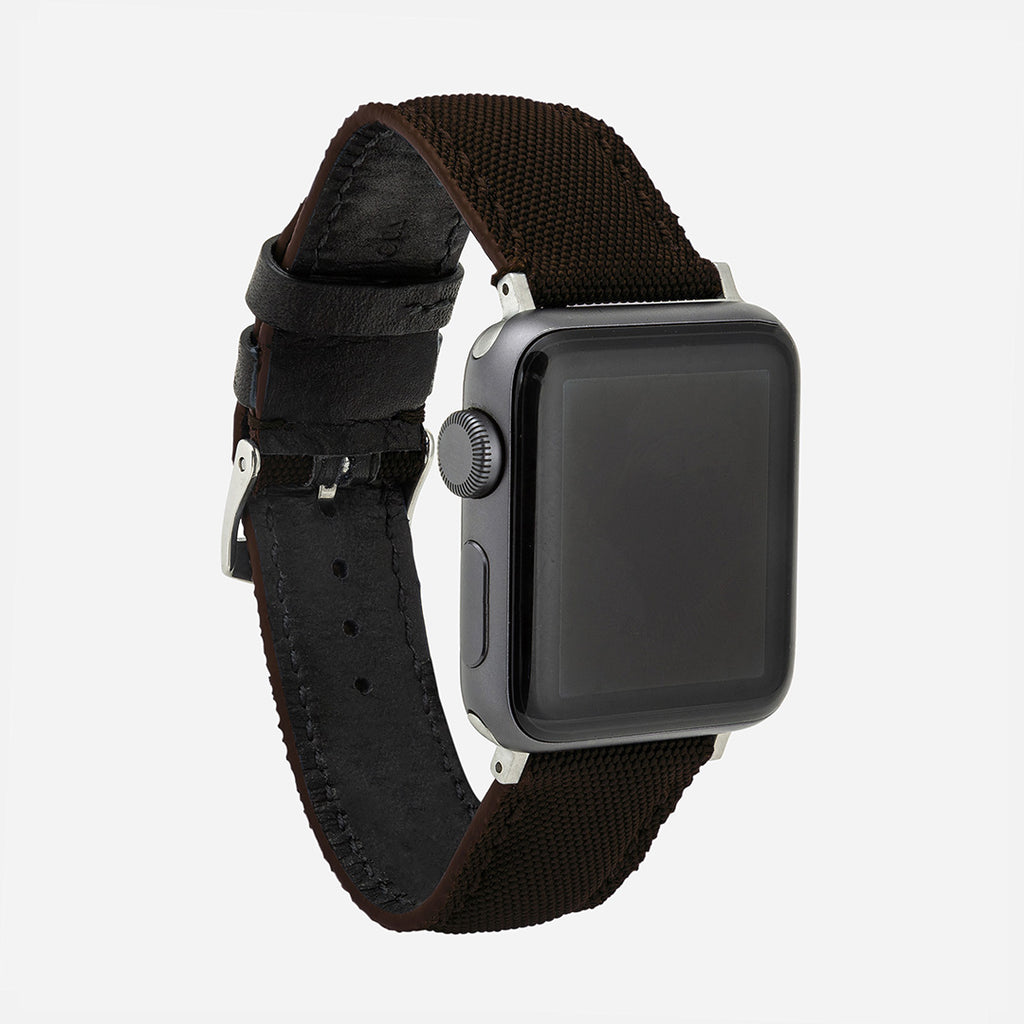bracelet montre connectée Apple marron