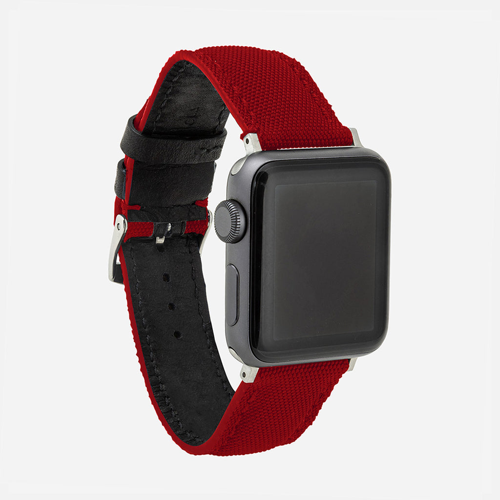 bracelet montre connectée Apple rouge