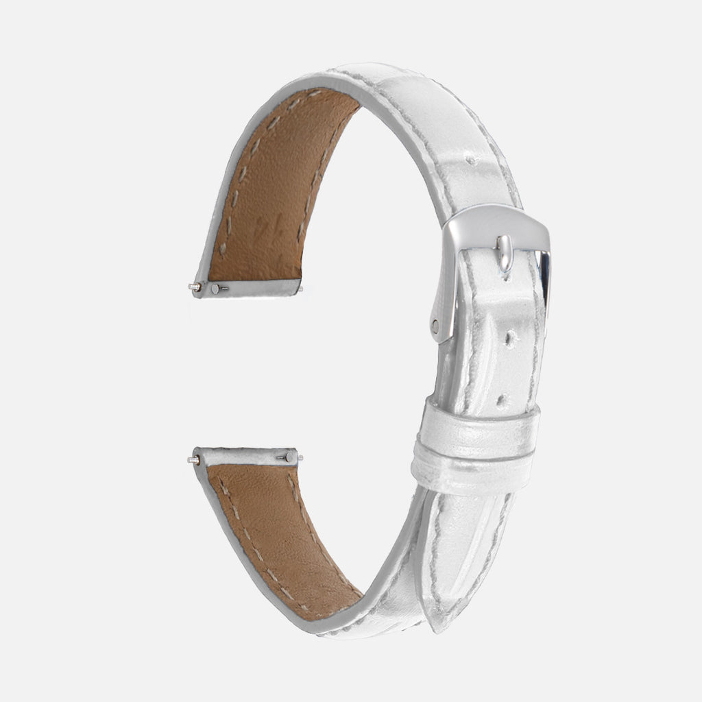 bracelet en cuir montre pour femme blanc