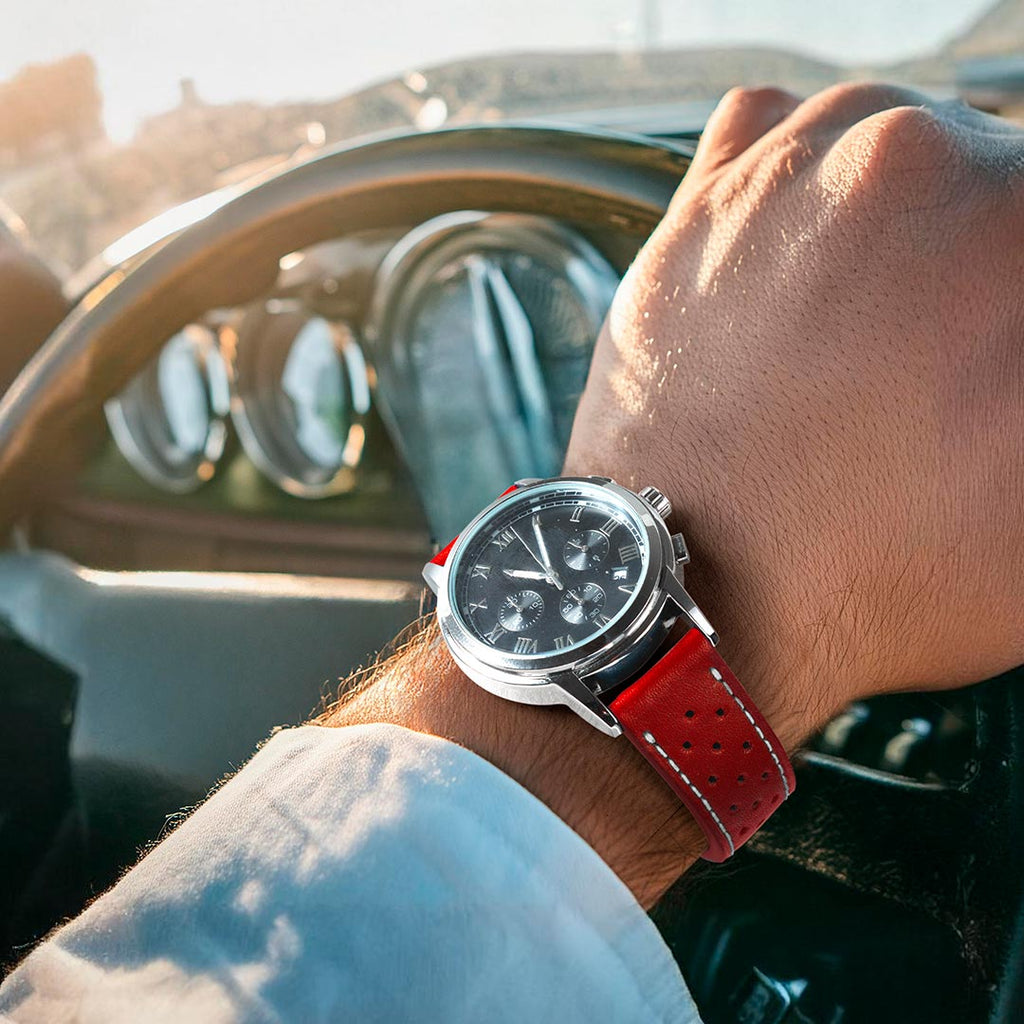 bracelet de montre rouge homme