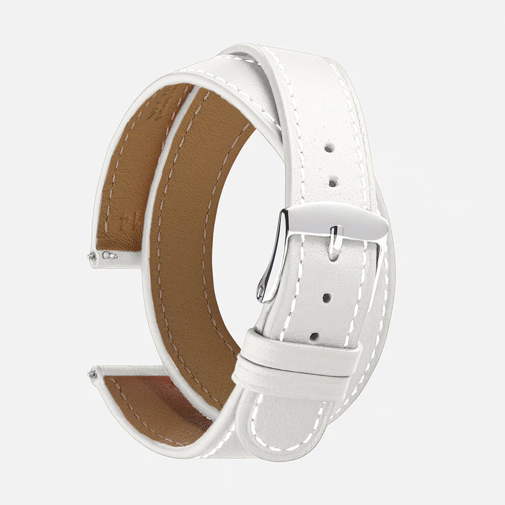 bracelet double tour pour Hermès blanc