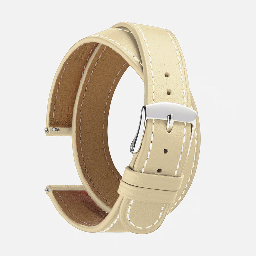 bracelet double tour pour Hermès beige