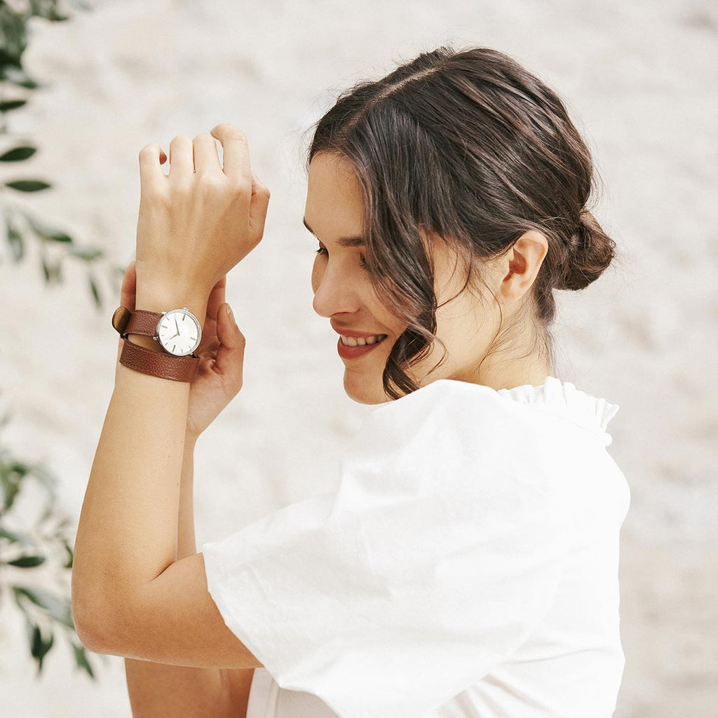 Bracelet de montre en FKM blanc effet voile avec boucle ardillon | Convient aux tailles 18mm-22mm Bracelet de montre en FKM blanc effet voile avec boucle ardillon | Convient aux tailles 18mm-22mm