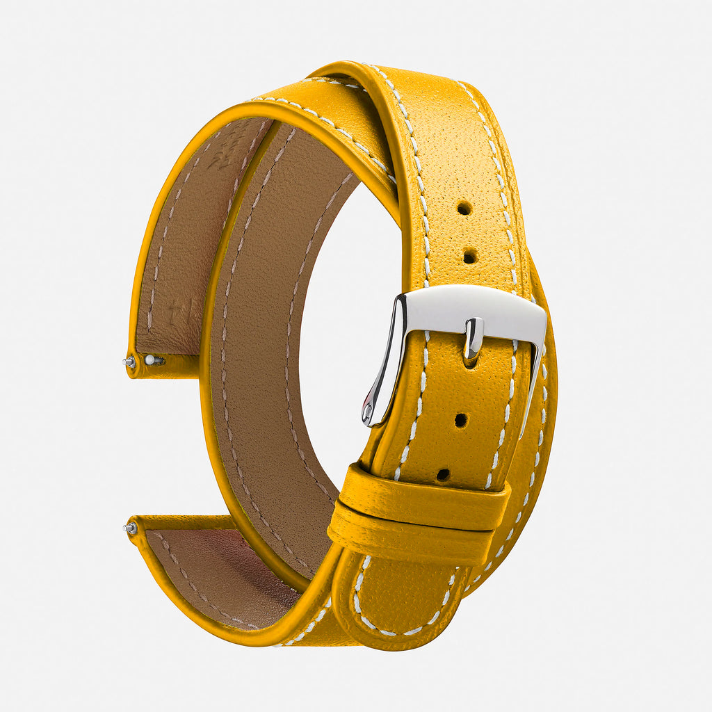 bracelet double tour pour Hermès jaune