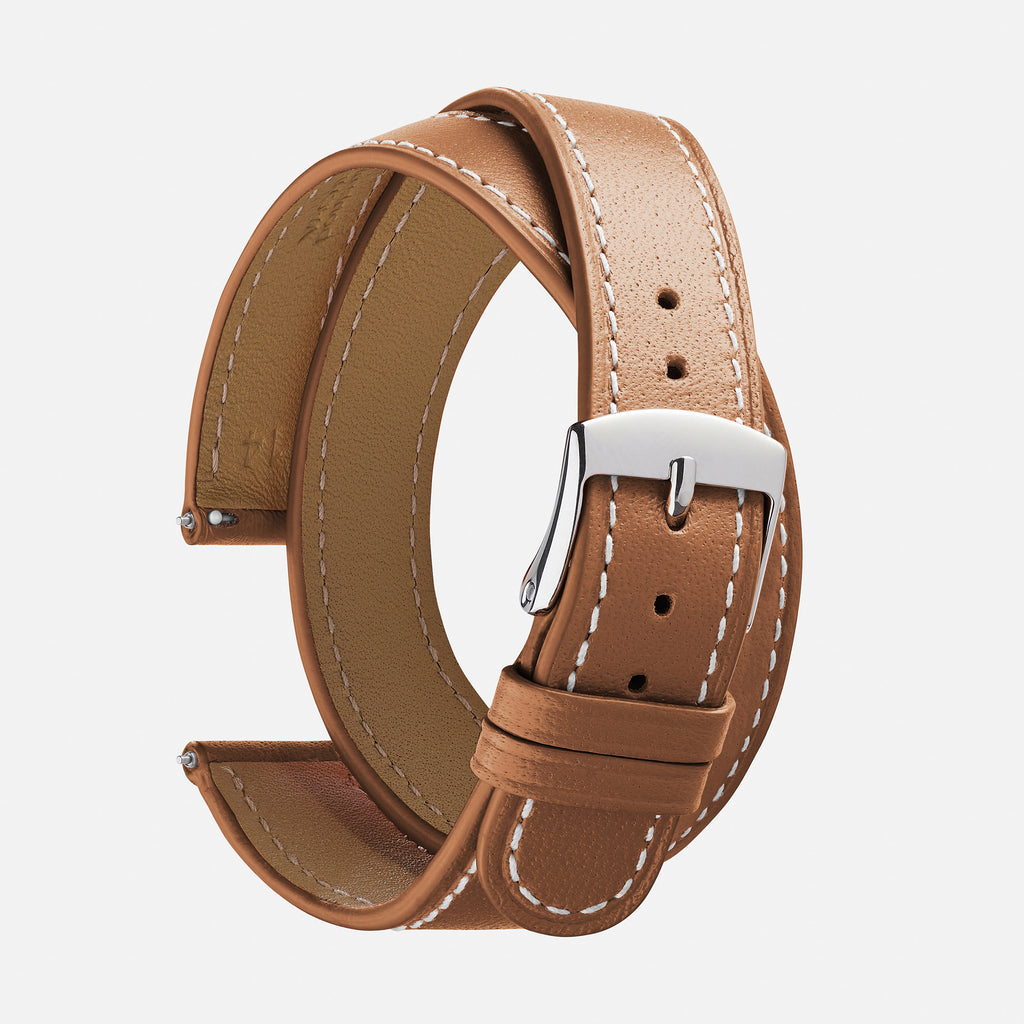 bracelet double tour pour Hermès marron