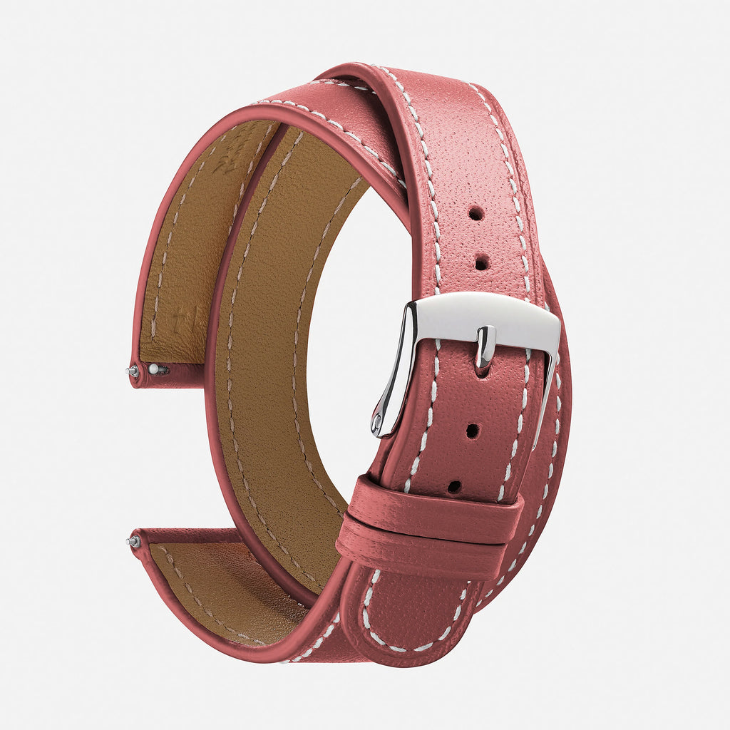 bracelet double tour pour Hermès rose