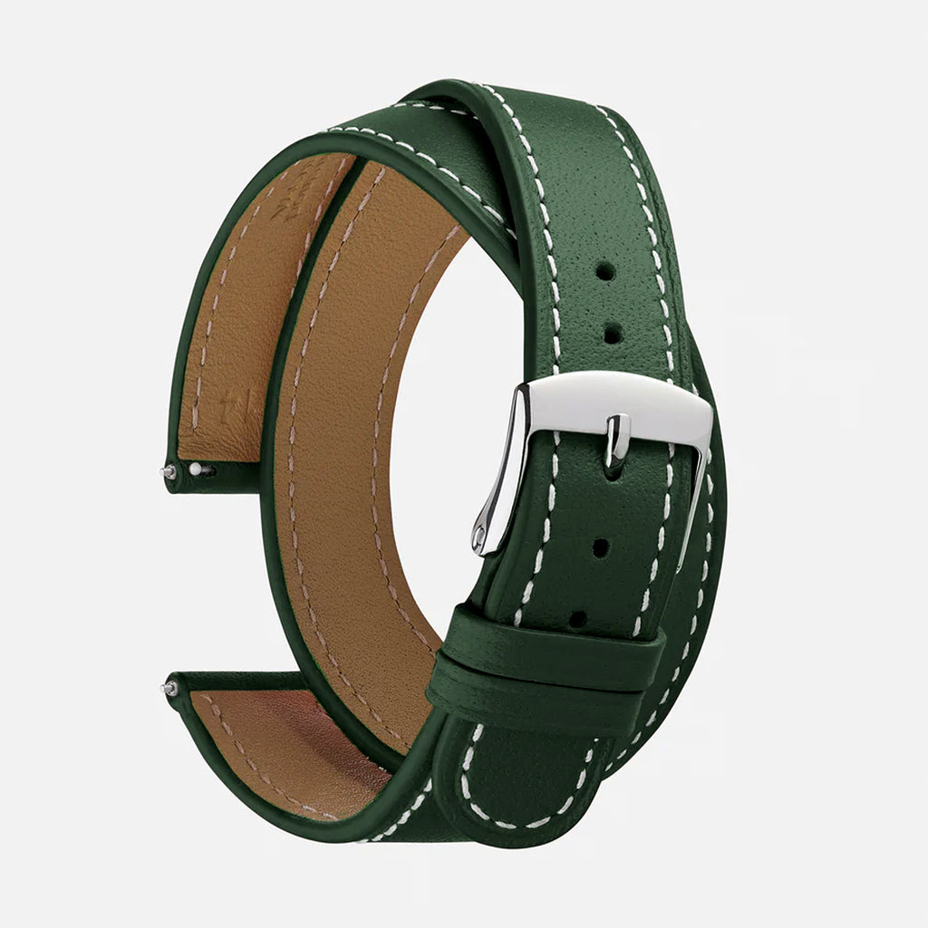 bracelet double tour pour Hermès vert