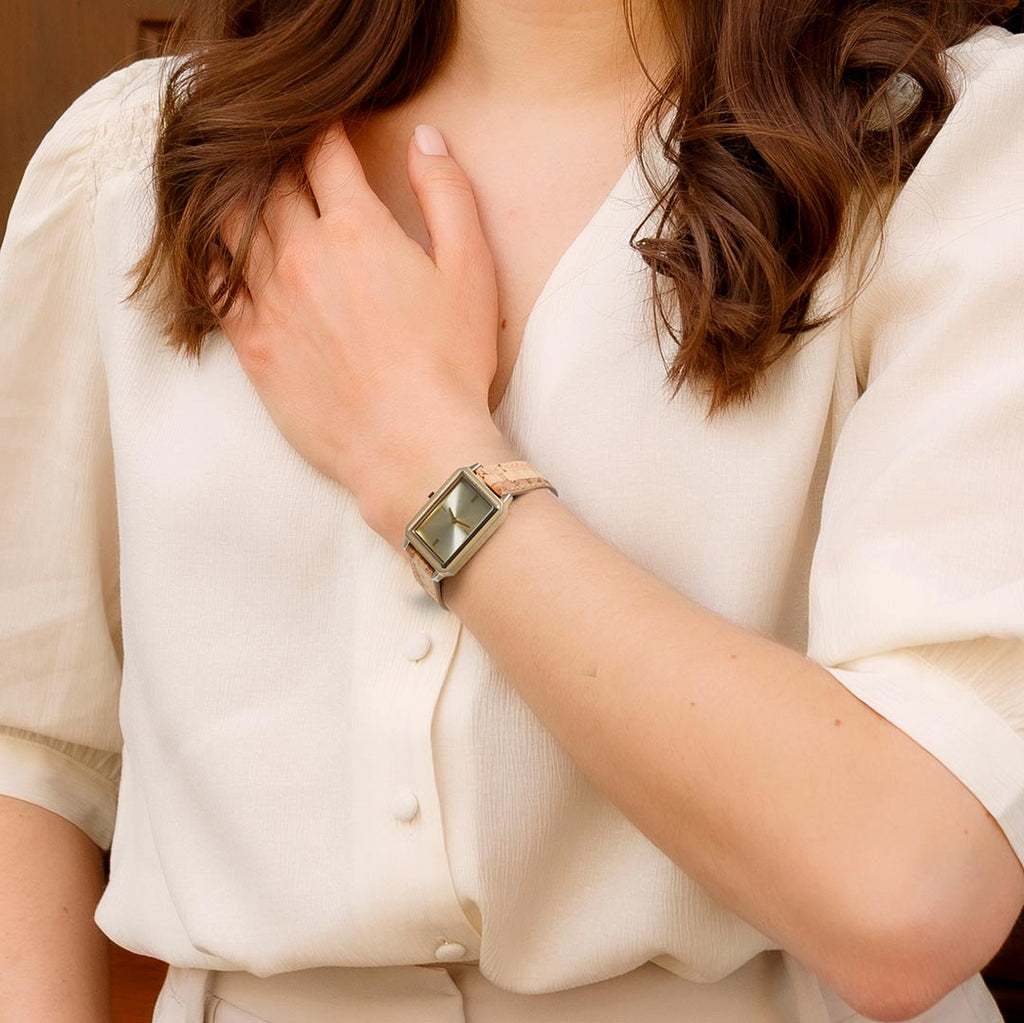 bracelet vegan pour femme beige