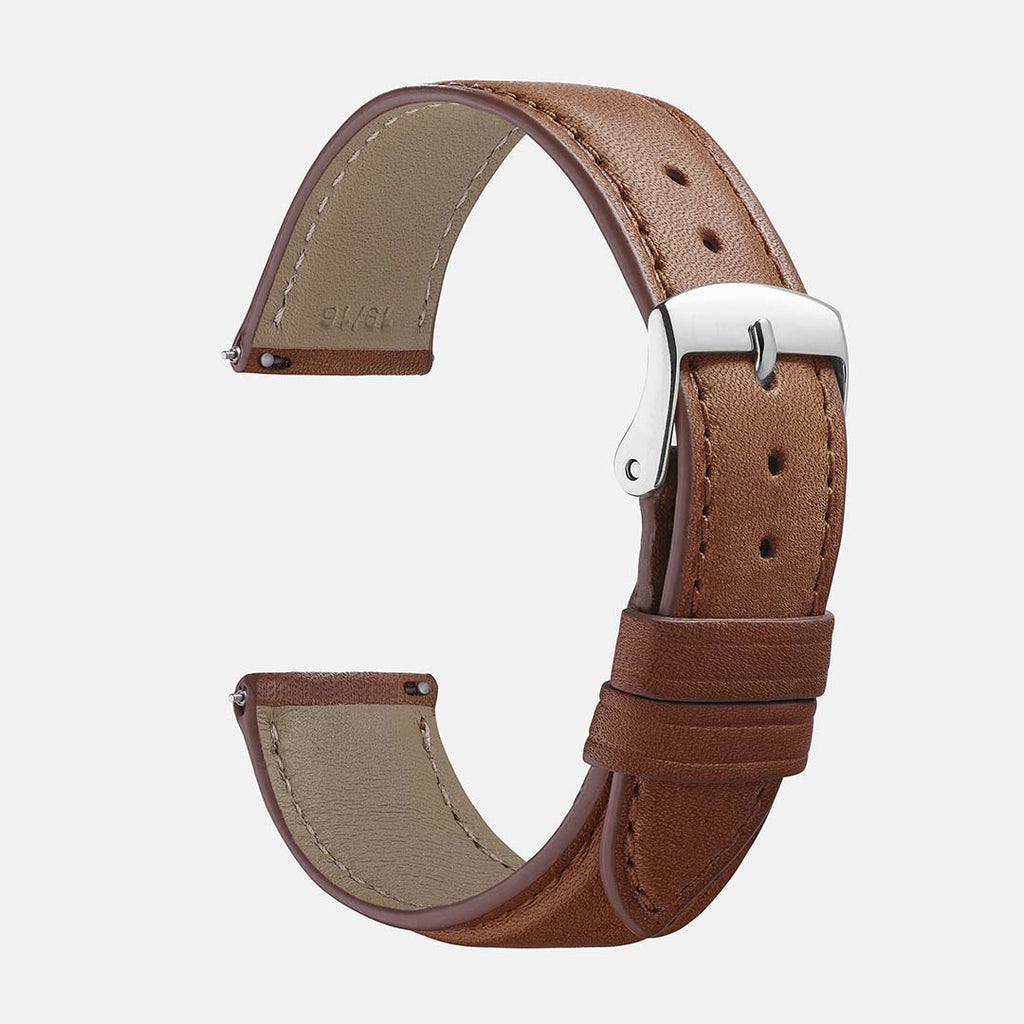 bracelet montre homme cuir marron clair