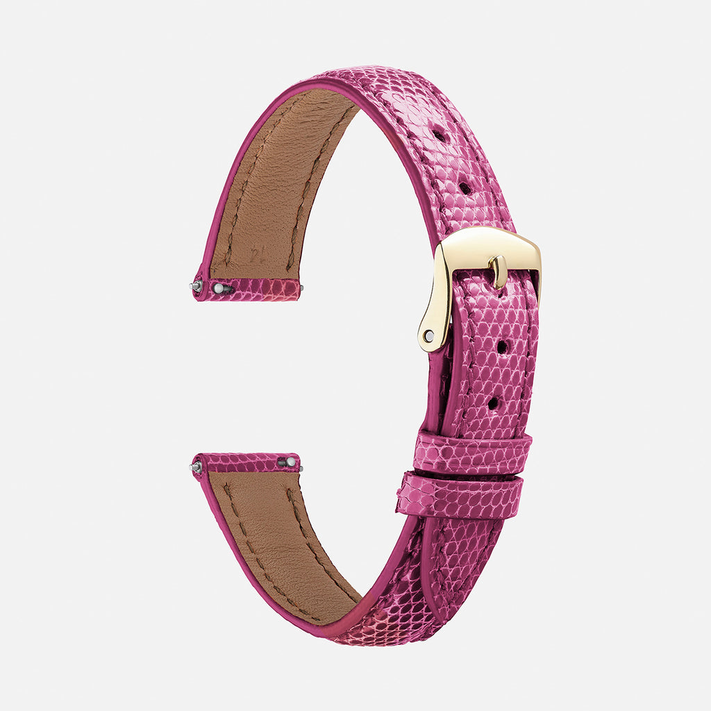 bracelet montre cuir rose vintage 12 mm