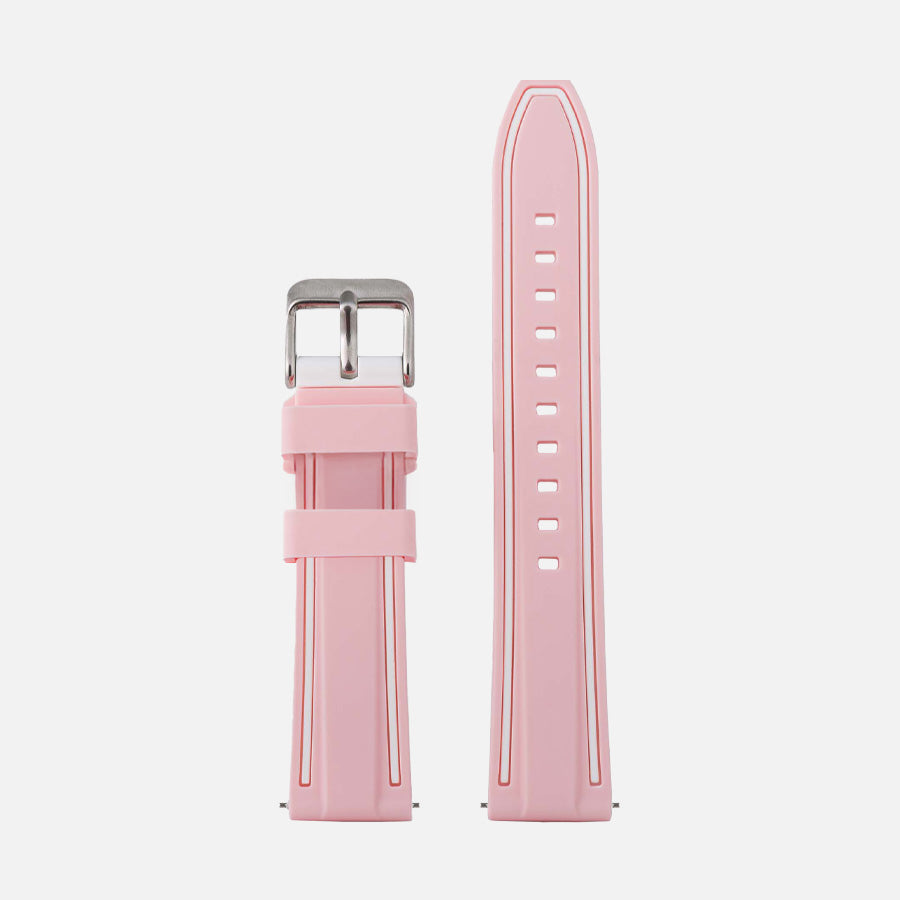 montre femme bracelet silicone interchangeable rose
