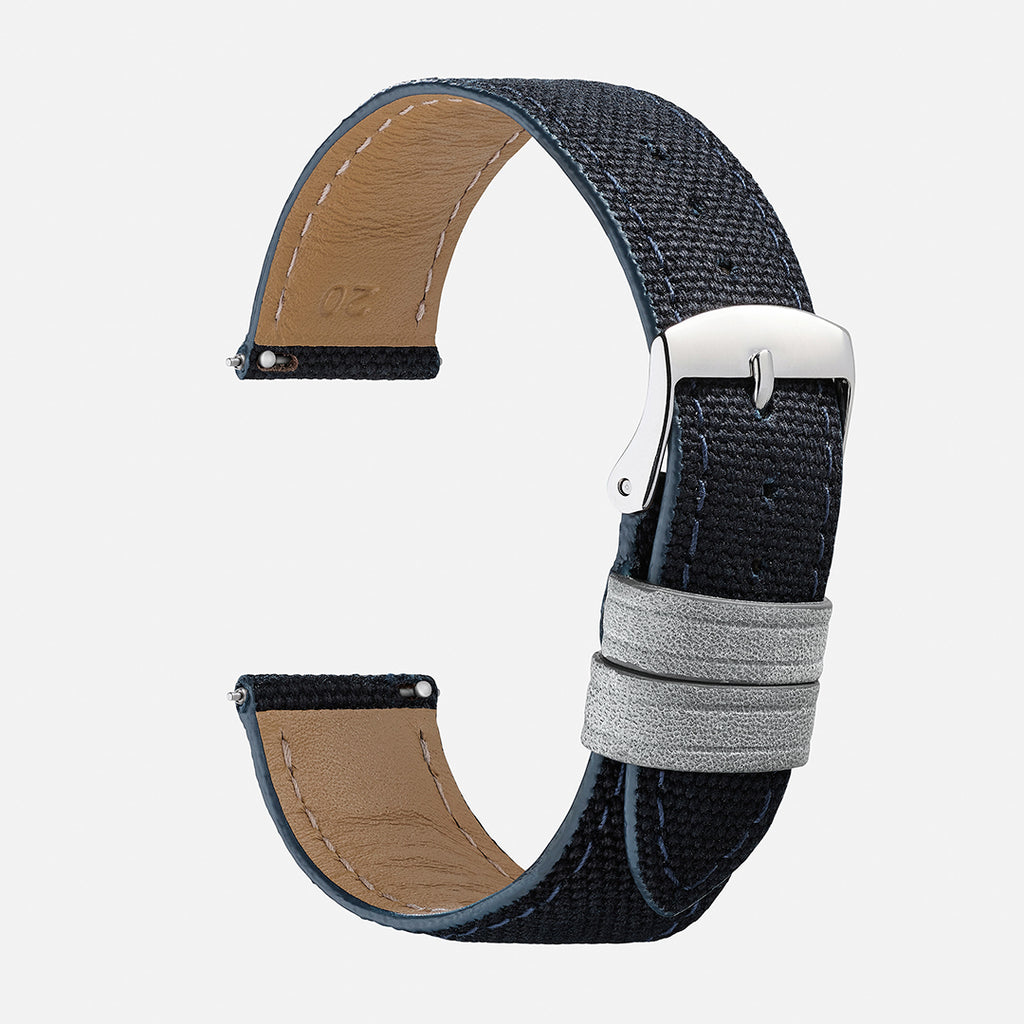 bracelet de montre textile marine