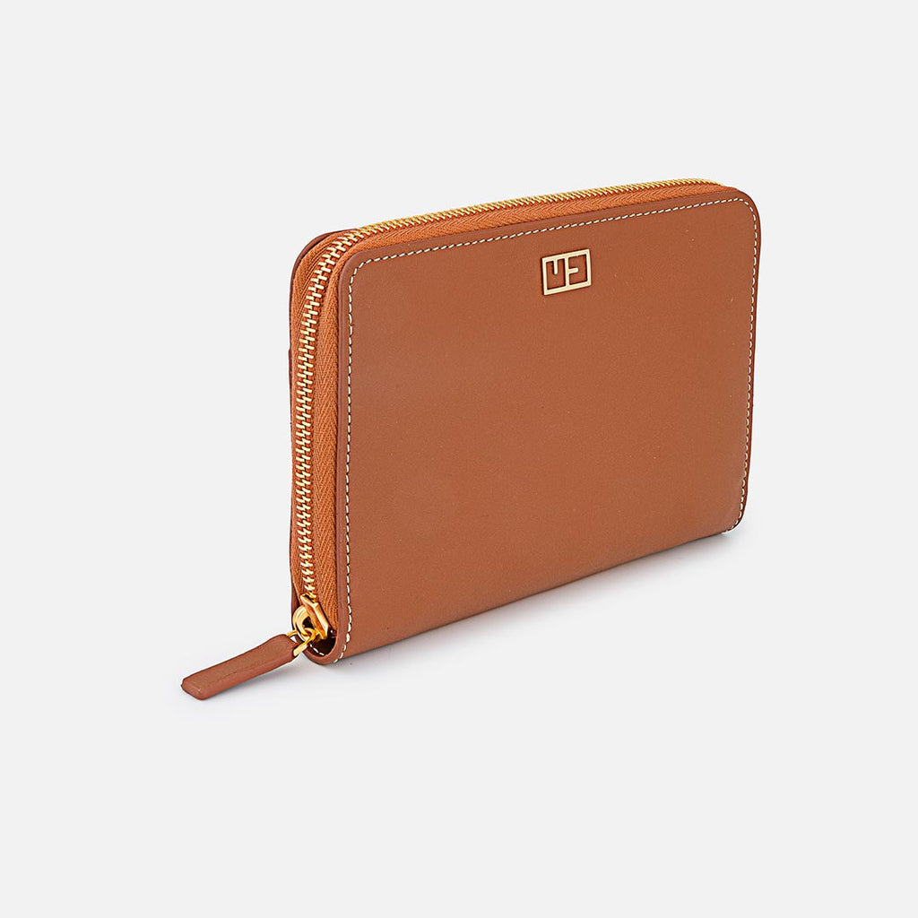 portefeuille cuir femme marron