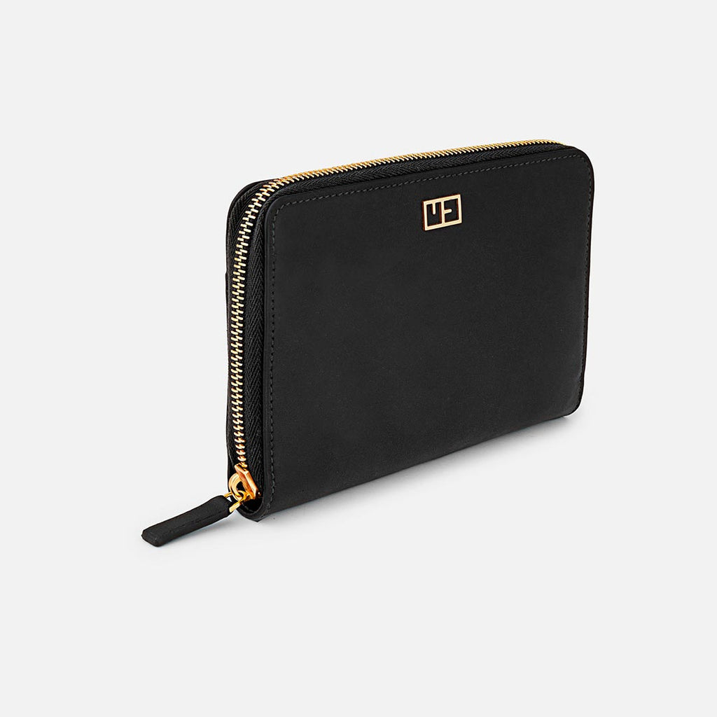 portefeuille cuir femme noir