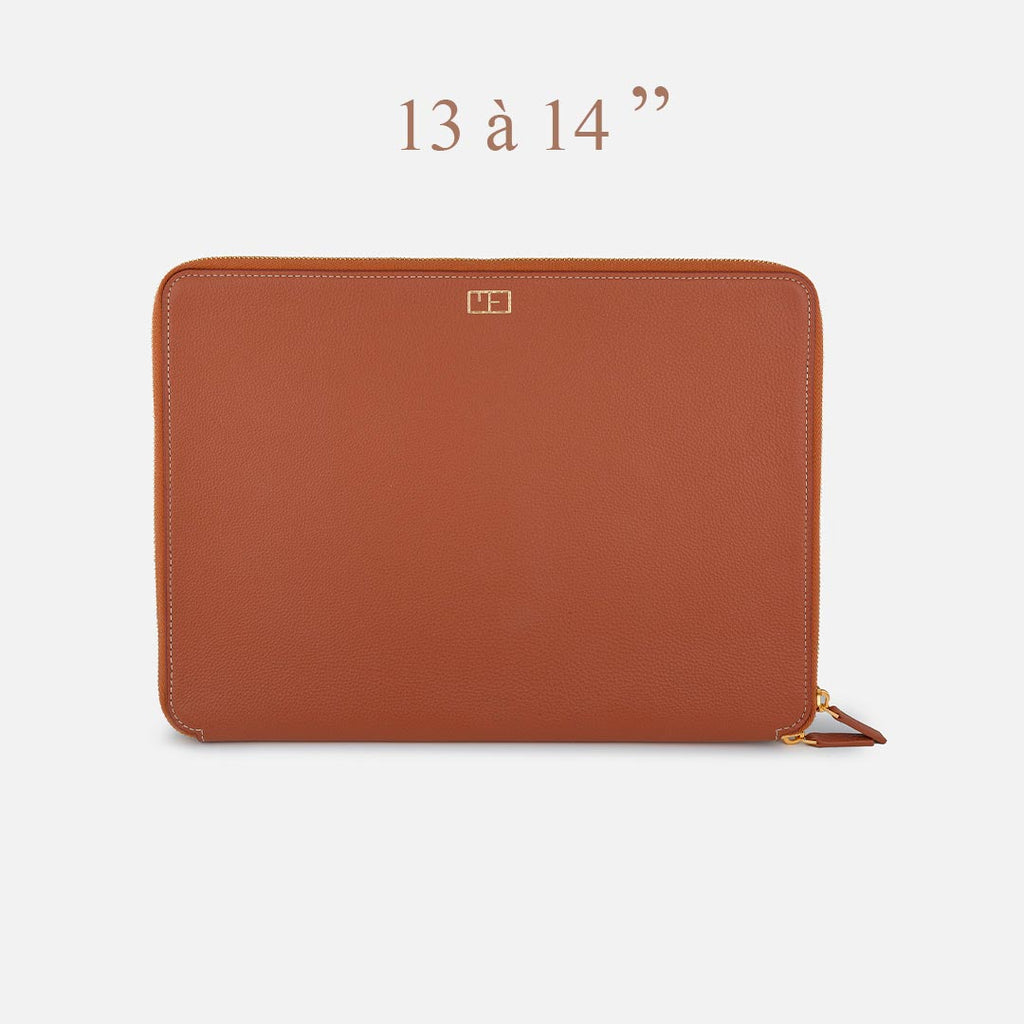 pochette cuir pour ordinateur homme marron