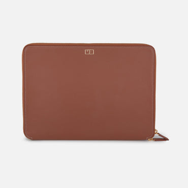 pochette cuir pour ordinateur homme marron