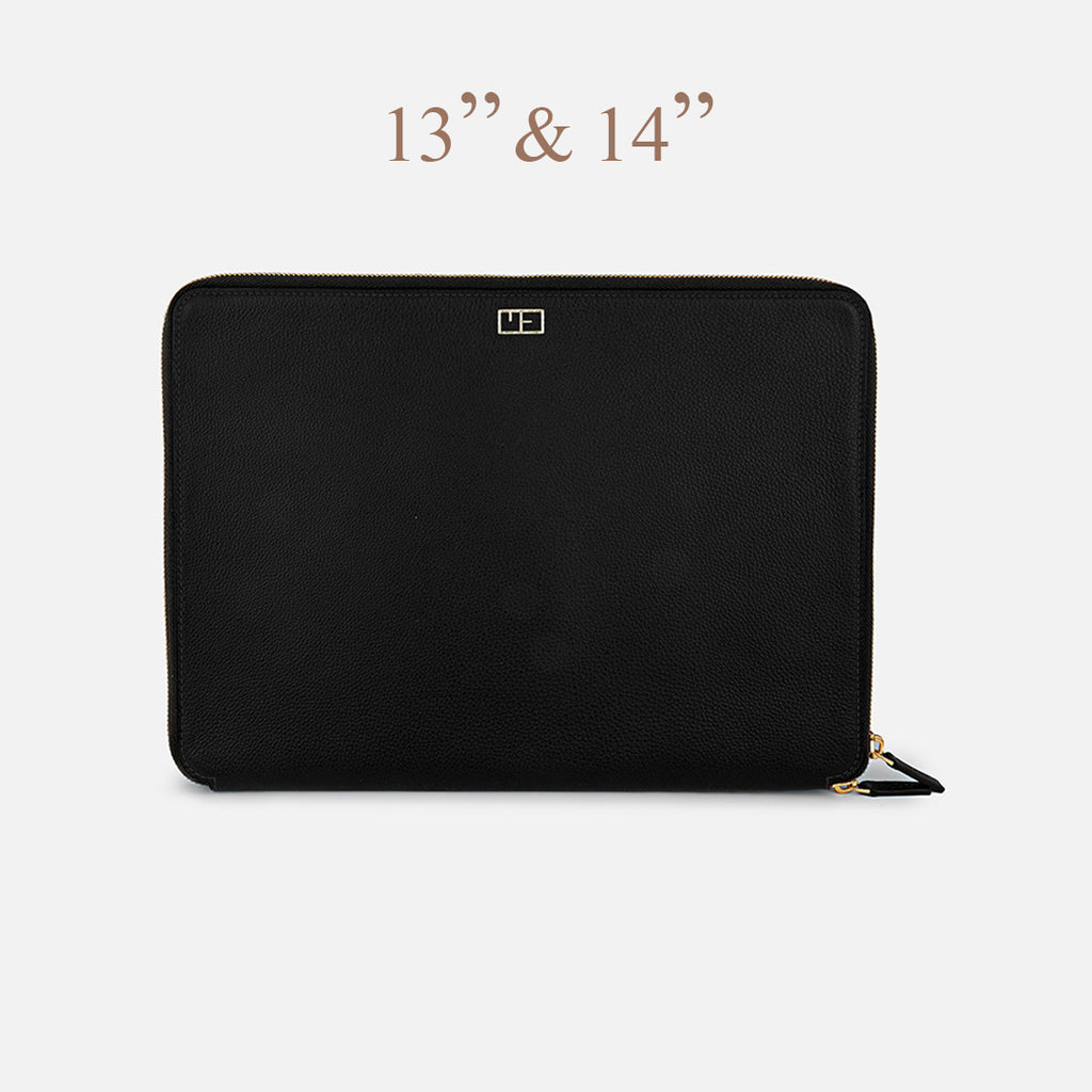 pochette cuir pour ordinateur homme noir