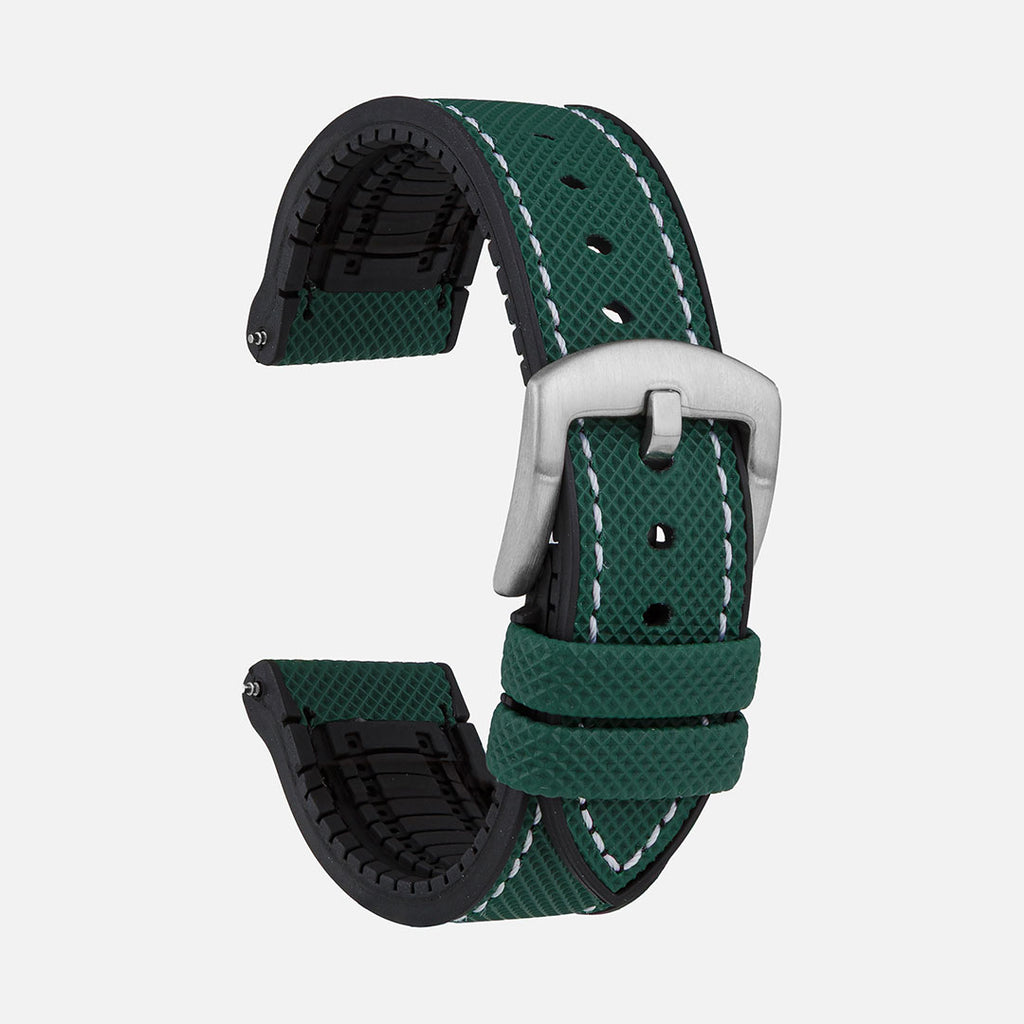 bracelet montre caoutchouc 22mm vert